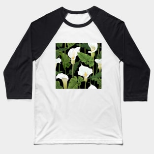 Calla Lilies pattern Baseball T-Shirt